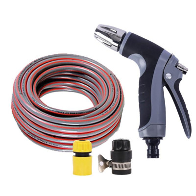 Bộ dây và vòi xịt tăng áp rửa xe tưới cây 206817(cút nhựa nối đen 712-2)