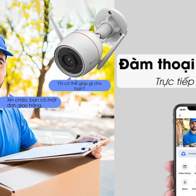 Camera Wifi Ngoài Trời Ezviz C3TN 3M 2K Siêu Nét Có Màu Ban Đêm - Hàng chính hãng