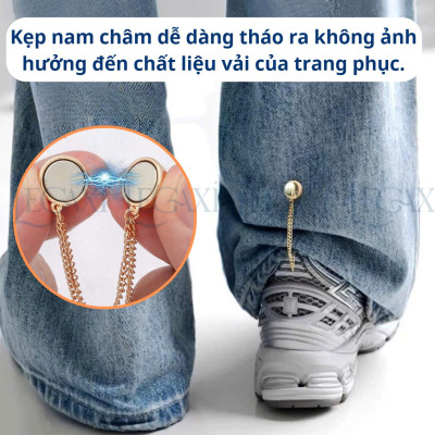 Kẹp Nam Châm Cố Định Ống Quần, Áo Bị Trùng, Dài Khóa Điều Chỉnh Chiều Dài Quần Jean, Tây, Áo Thun