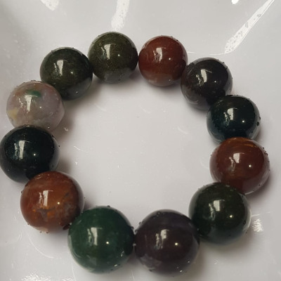 Vòng Nam Mới đá casidon size lớn 18mm Vòng đa sắc màu sáng bóng đẹp đeo sang tay ạ Nam tất cả các mệnh đeo hợp ạ