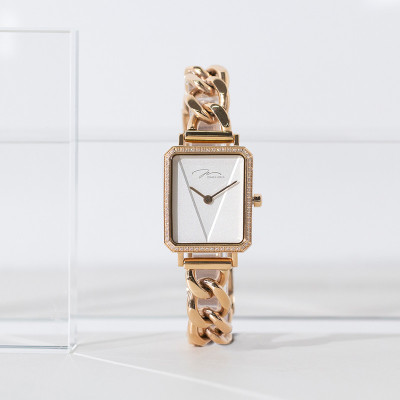 Đồng hồ đeo tay Nữ  hiệu JONAS & VERUS J33.12.PWSPD , Máy Pin (Quartz), Kính sapphire chống trầy xước, Dây Thép không gỉ 316L