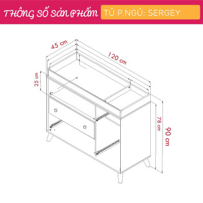 Tủ đựng quần áo phòng ngủ SMLIFE Sergey