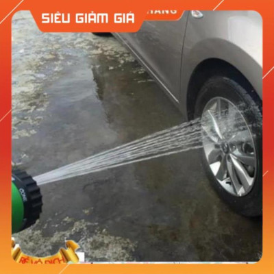 Vòi xịt rửa xe,Vòi phun nước tưới cây tăng áp thông minh 8 chế độ 815498 (cút đồng,nối đồng - dây trắng)