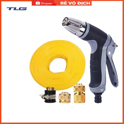 Vòi phun xịt rửa xe, tưới cây chuyên nghiệp 20m 206817 (cút đồng nối đồng)