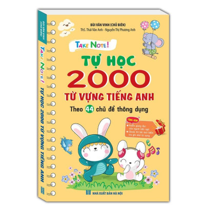 Sách - Take Note - Văn 6 - Có Lò Xo + Take Note - Tự Học 2000 Từ Vựng Tiếng Anh - Theo 44 Chủ Đề Thông Dụng - Minh Thắng