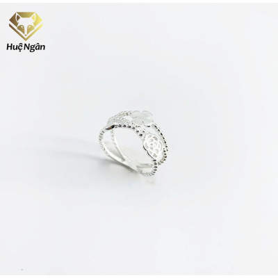 Nhẫn bạc Ý 925 Huệ Ngân - Nhẫn Hoa Hồng May Mắn YCXJ154