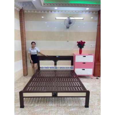 GIƯỜNG SẮT HỘP VUÔNG CHẮC CHẮN ĐỦ SIZE 1M6X2M BAO SHIP - RÁP TẠI NHÀ KV HCM
