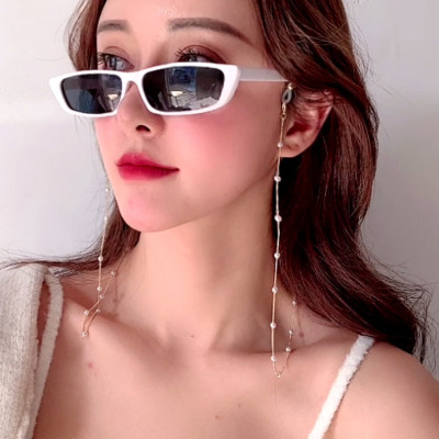 Dây đeo gọng kính chuỗi hạt châu trắng nhỏ đẹp phong cách cá tính unisex phụ kiện đeo khẩu trang đeo tai nghe không dây