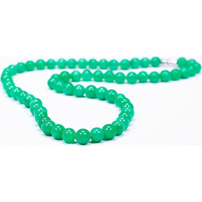 Chuỗi cổ đá cẩm thạch xanh lý size hạt 8mm mệnh hỏa, mộc - Ngọc Qúy Gemstones