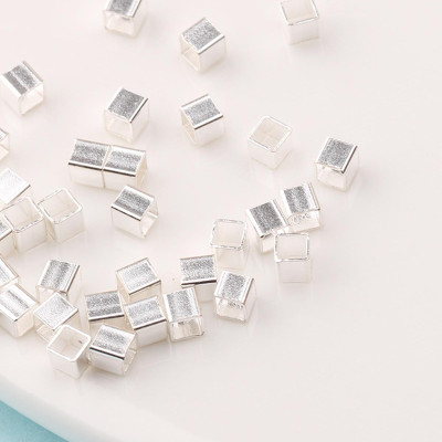 Combo charm bạc tách hạt hình vuông - Ngọc Quý Gemstones