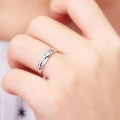 Nhẫn Đôi Bạc Nhẫn Cặp Bạc - Trái Tim Thầm Kín- BẠC HIỂU MINH NC644