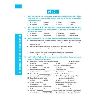 Sách - Bộ Đề Luyện Thi Môn Tiếng Anh Vào Lớp 10 + Đột Phá Tiếng Anh Điểm 9+ - Combo 2 Cuốn - Minh Thắng