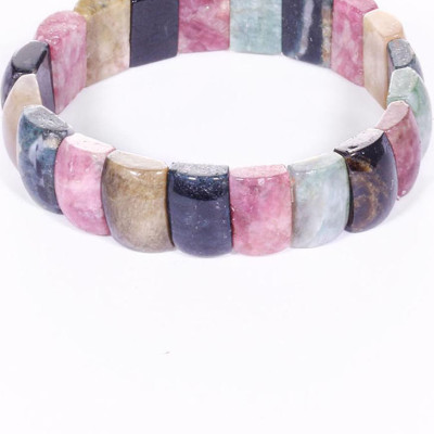 Vòng tay tourmaline đa sắc bản vuông 8.5x12.5mm - Ngọc Quý Gemstones