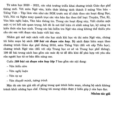 199 Bài Và Đoạn Văn Hay Lớp 7