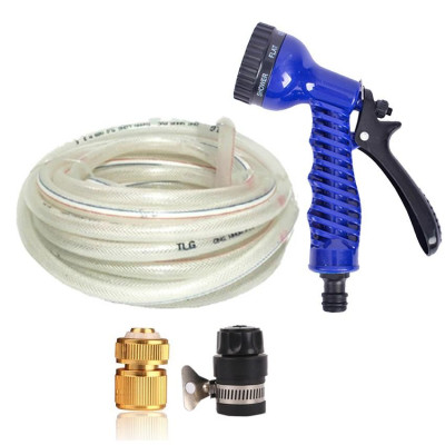 Bộ vòi tưới cây,rửa xe tăng áp lực nước 15m(cút đồng nối nhựa đen 713-2) 206843