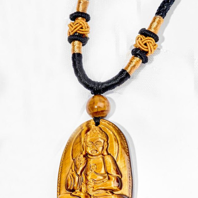 Mặt Dây Chuyền Phật A Di Đà Đá Mắt Hổ ( 3.6 x 2.3 cm) Ngọc Quý Gemstones