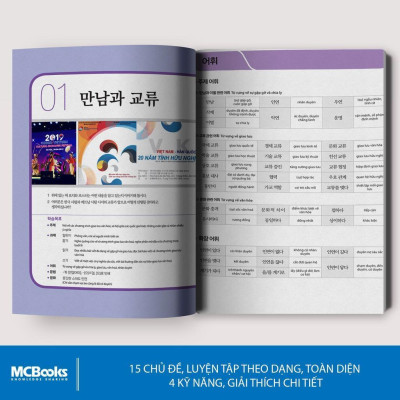 Sách - Giáo Trình Tiếng Hàn Tổng Hợp Cao Cấp 5 - Bản Màu - MCBooks