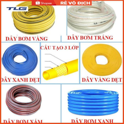 Vòi phun xịt rửa xe, tưới cây chuyên nghiệp 15m 206817 (cút đồng nối đồng)