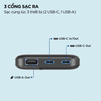 [ Hàng Chính Hãng ] Pin sạc dự phòng cao cấp Energizer UE10050CCBK 10000mAh - Sạc Nhanh PD - BH 12 tháng