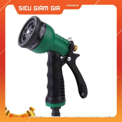 Vòi xịt rửa xe,Vòi phun nước tưới cây tăng áp thông minh 8 chế độ 815498 (cút đồng,nối đồng - dây trắng)