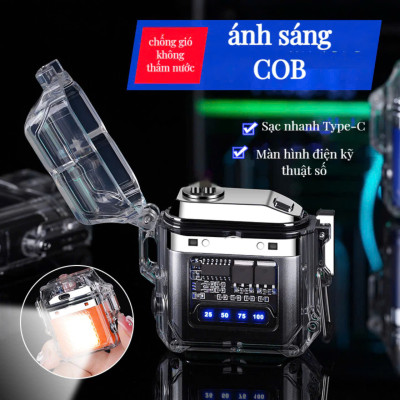 hộp quẹt 4in1 Plasma CORISU đa năng chống nước có pin sạc USB tạo nhiệt plasma