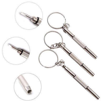 Móc chìa khoá tua vít đa năng, chuyên dụng sửa chữa đồng hồ/chỉnh ốc vít cho kính mát,kính cận,kính thời trang