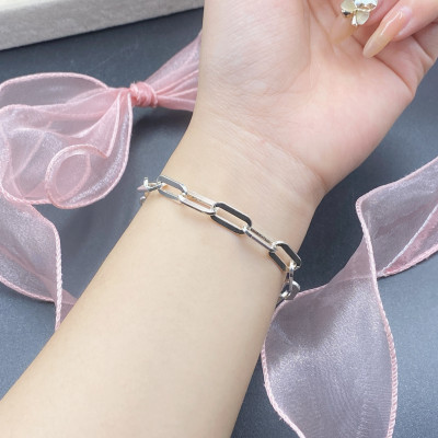Lắc Tay Nam Bạc Ta Móc Xích BẠC HIỂU MINH LTN051