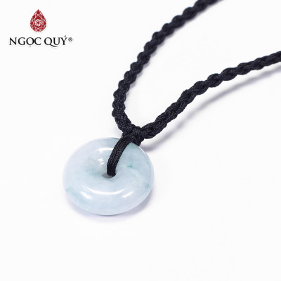 Mặt dây chuyền đồng điếu đá cẩm thạch đường kính 16mm mệnh hỏa , mộc - Ngọc Quý Gemstones