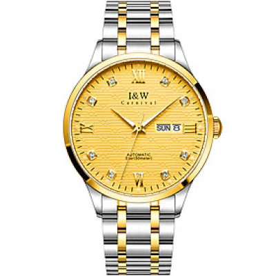 Đồng hồ nam chính hãng IW CARNIVAL IW651G-3 Kính sapphire ,chống xước ,Chống nước 50m ,Bảo hành 24 tháng,Máy cơ (Automatic),dây kim loại thép không gỉ 316L, thiết kế đơn giản dễ đeo