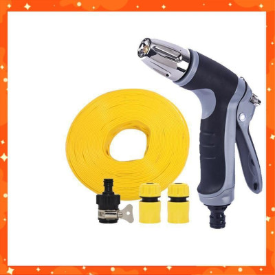 Bộ dây và vòi xịt rửa xe tưới cây tăng áp 20m (cút nhựa nối nhựa đen) 206817