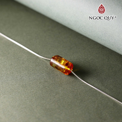 Dây chuyền hổ phách 14x8mm - Ngọc Quý Gemstones