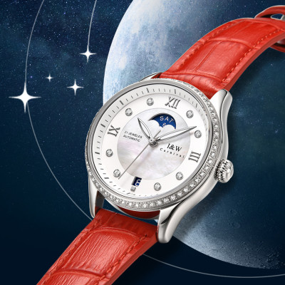 Đồng hồ nữ chính hãng I&W CARNIVAL IW582G-3 Kính sapphire ,chống xước ,Chống nước 30m ,Bảo hành 24 tháng,Máy cơ (Automatic),dây da cao cấp, thiết kế đơn giản dễ đeo