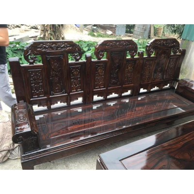 Bàn ghế phòng khách âu á hộp trương voi gỗ sồi mỹ 2m2