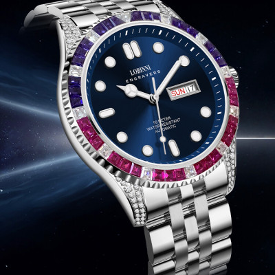 Đồng hồ nam chính hãng LOBINNI L19036-1,Kính Sapphire,chống xước,chống nước 50M,BH 24 tháng,máy cơ(Automatic)