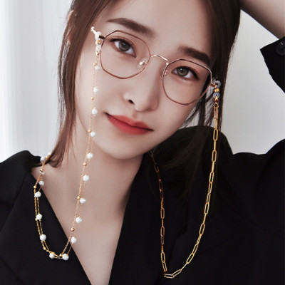 Dây đeo gọng kính thời trang kính cận kính râm chuỗi đeo titan không gỉ không đối xứng phối xích đeo khẩu trang đeo airpod so cool