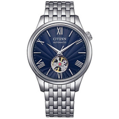 Đồng Hồ Nam Citizen Automatic NH9130-84L (40mm) - Cơ Lộ Máy - Dây Kim Loại - Kính Sapphire - Mặt Xanh