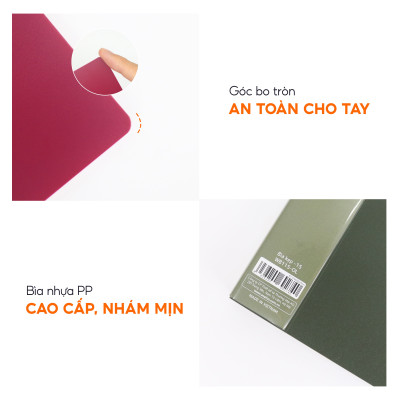 Bìa kẹp file tài liệu Switch OFF AO+, nhựa PP/A4, gáy 15mm