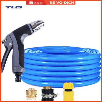 Bộ dây và vòi xịt rửa xe tưới cây tăng áp 15M(cút nhựa nối đồng nhựa) 206817