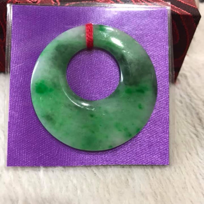 MẶT DÂY CHUYỀN ĐỒNG ĐIẾU KIỂU TO XANH NGỌC CẨM THẠCH SIZE 36mm x Dầy 3,5mm BỌC LÊN MẶT DÂY CHUYỀN ĐẸP Ạ
