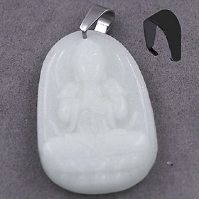 [Tuổi Mùi, Thân] Mặt Dây Chuyền Phật Đại Nhật Như Lai Đá Dạ Quang 3.6cm - Mặt Size Nhỏ - Tặng Kèm Móc Inox - Phong Thủy 868 - May Mắn - Bình An