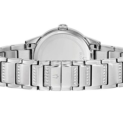 Đồng Hồ Nữ Bulova Đính Đá Swarovski Dây Thép Không Gỉ 96L257 - Mặt Xà Cừ