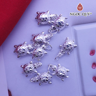 Charm bạc con rùa treo - Ngọc Quý Gemstones