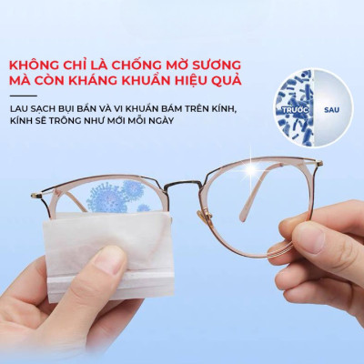 Set 3 hộp khăn Lau Mắt Kính Nano, lau laptop, máy tính - Miếng Giấy Lau Kính, Điện thoại, máy ảnh Chống Bám Hơi Nước Sạch Vân Tay Bụi Bẩn- Chính Hãng 