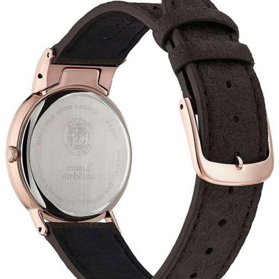 Đồng Hồ Nữ Citizen Đính Kim Cương Dây Da EG7072-19X - Mặt Nâu (Sapphire)