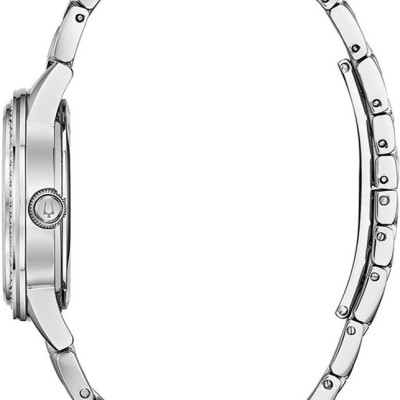 Đồng Hồ Nữ Bulova Đính Đá Swarovski Dây Thép Không Gỉ 96L257 - Mặt Xà Cừ