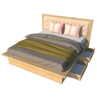 Giường ngủ 2 hộc kéo Tundo 140cm x 200cm