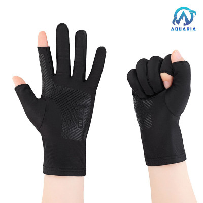 Găng Tay Hở 2 Ngón Unisex Chống Nắng, Có Thể Sử Dụng Cảm Ứng Điện Thoại