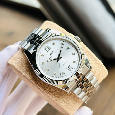 Đồng hồ nam chính hãng Lobinni L19019-2,Kính sapphire chống xước,chống nước 50M,bảo hành 24 tháng,máy cơ(Automatic) Nhật bản,dây kim loại thép không gỉ 316L,hàng mới full box hãng đầy đủ