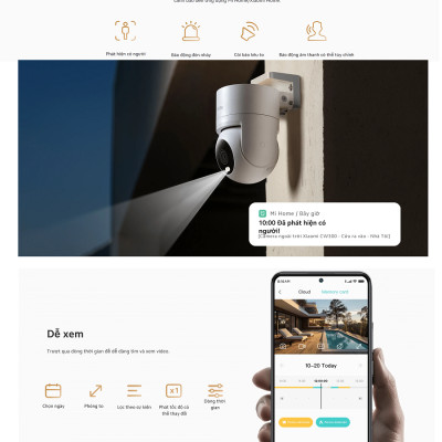 Camera Ngoài Trời 2.5K Xiaomi Outdoor Camera CW300 EU _  Hàng Chính Hãng , Bảo Hành 12 Tháng