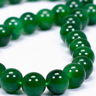 Chuỗi cổ đá ngọc bích mệnh hỏa, mộc - Ngọc Quý Gemstones